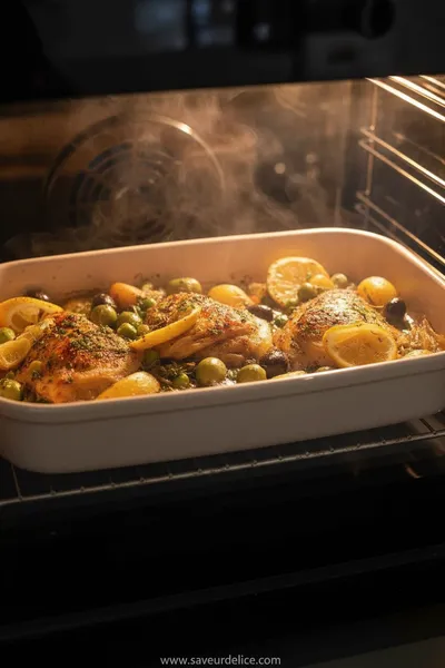 Poulet Rôti aux Olives Vertes : La Recette Facile et Savoureuse - cooking process
