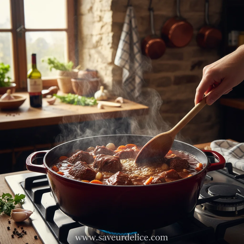 Bœuf Braisé et Purée Crémeuse : Le Duo Réconfortant Parfait - cooking process