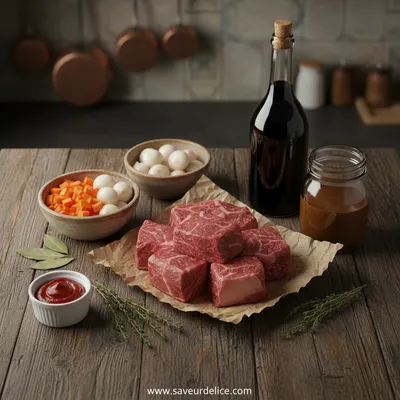 Bœuf Braisé et Purée Maison : Le Réconfort Absolu - ingredients preparation
