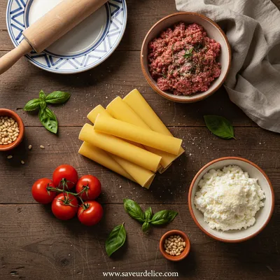 Cannelloni à la Sicilienne : Le Plat Réconfortant Baigné de Soleil - ingredients preparation