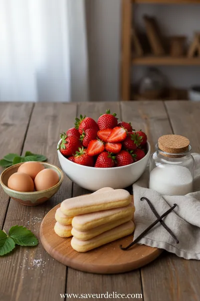 Ma Charlotte aux Fraises : Un Souvenir d'Été en Douceur - ingredients preparation