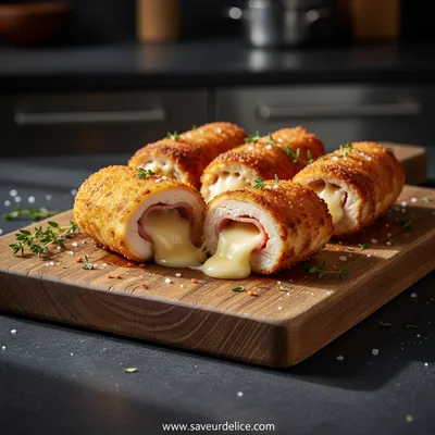 Roulés de Poulet Cordon Bleu : Une Douce Étreinte Croustillante