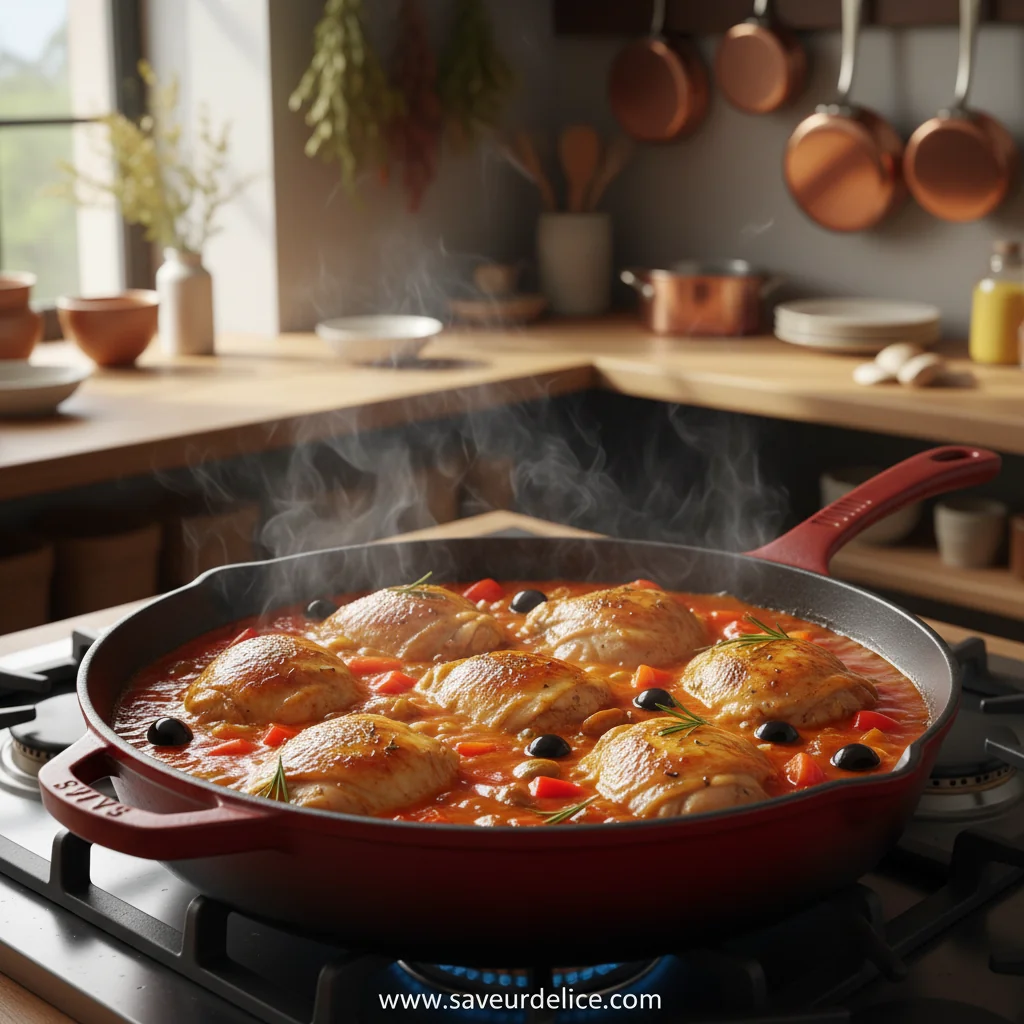 Poulet Cacciatore : Le Mijoté Rustique de Mon Enfance - cooking process