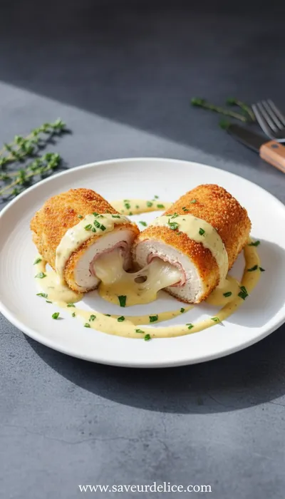 Roulés de Poulet Cordon Bleu : Une Douce Étreinte Croustillante - ready to serve