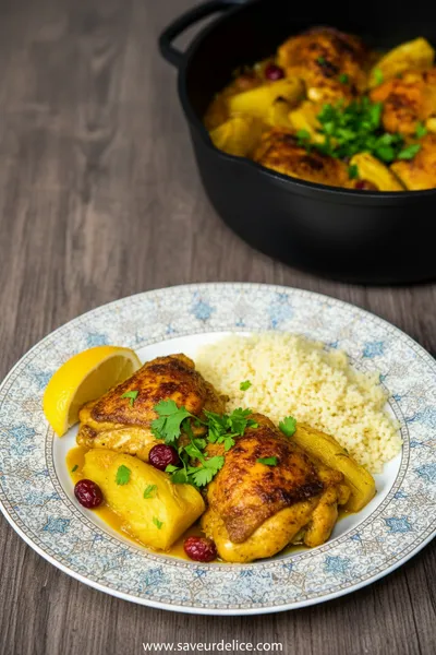 Tagine de Poulet aux Citrons Confits et Olives - ready to serve