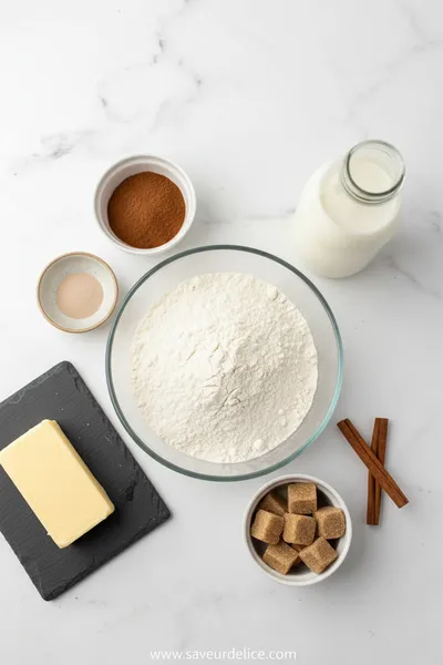 Brioches Roulées à la Cannelle : Ma Recette Douce et Réconfortante - ingredients preparation