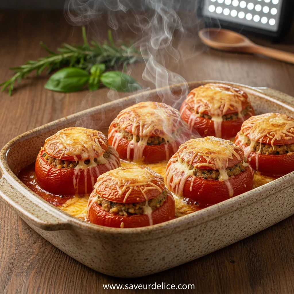 Tomates Farcies en Conserve : La Recette Qui Capture l'Été - cooking process