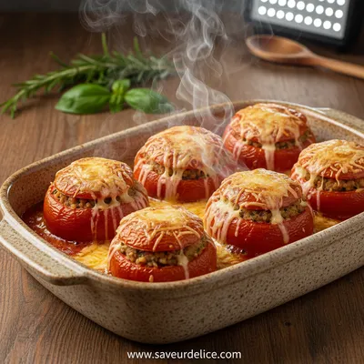 Tomates Farcies en Conserve : La Recette Qui Capture l'Été - cooking process