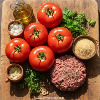 Tomates Farcies en Conserve : La Recette Qui Capture l'Été - ingredients preparation