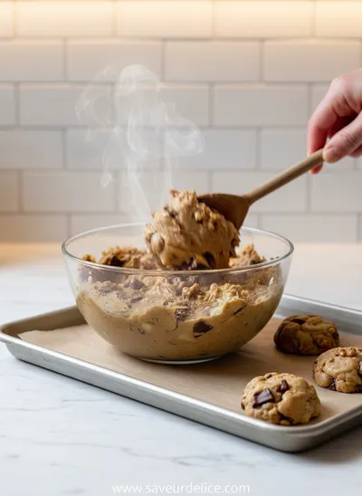Cookies Banana Bread : Le Réconfort d'un Cake Moelleux dans un Biscuit - cooking process