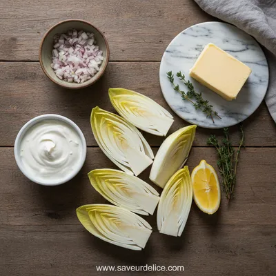 Endives Sautées à la Crème : La Recette Douceur Inoubliable - ingredients preparation