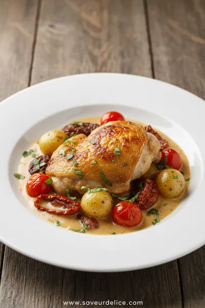 Poulet Toscan Crémeux: Un Voyage en Italie Dans Votre Assiette - ready to serve