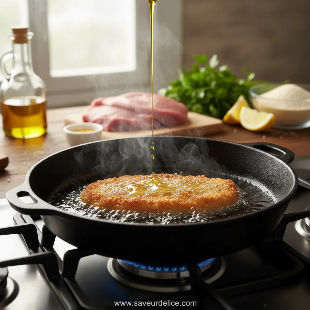 Escalope de Veau Milanaise : Ma Recette Dorée et Croustillante - cooking process