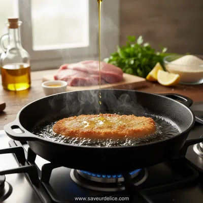 Escalope de Veau Milanaise : Ma Recette Dorée et Croustillante - cooking process