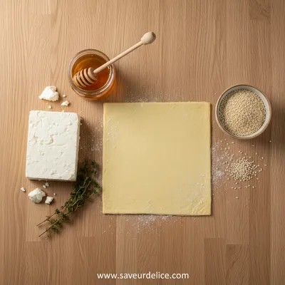 Feuilleté Feta Miel Sésame : La Douceur Salée Parfaite - ingredients preparation