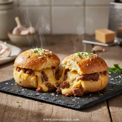 Bombes de Cheeseburger à l'Ail et au Parmesan