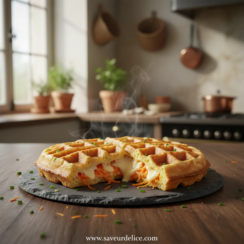 Gaufres Salées à la Carotte et Comté : Douceur et Réconfort