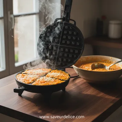 Gaufres Salées à la Carotte et Comté : Douceur et Réconfort - cooking process