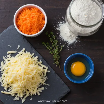 Gaufres Salées à la Carotte et Comté : Douceur et Réconfort - ingredients preparation