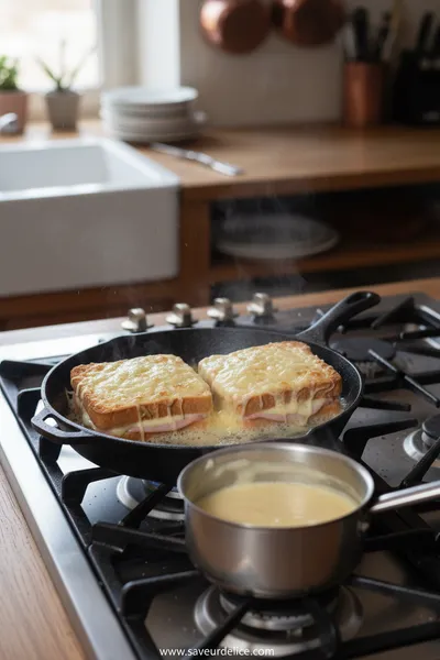 Mon Croque Monsieur Maison : La Recette Réconfortante et Inratable - cooking process