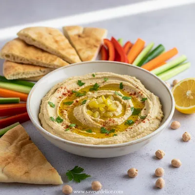 Houmous au Citron Confit : Ma Recette Douce et Ensoleillée - ready to serve