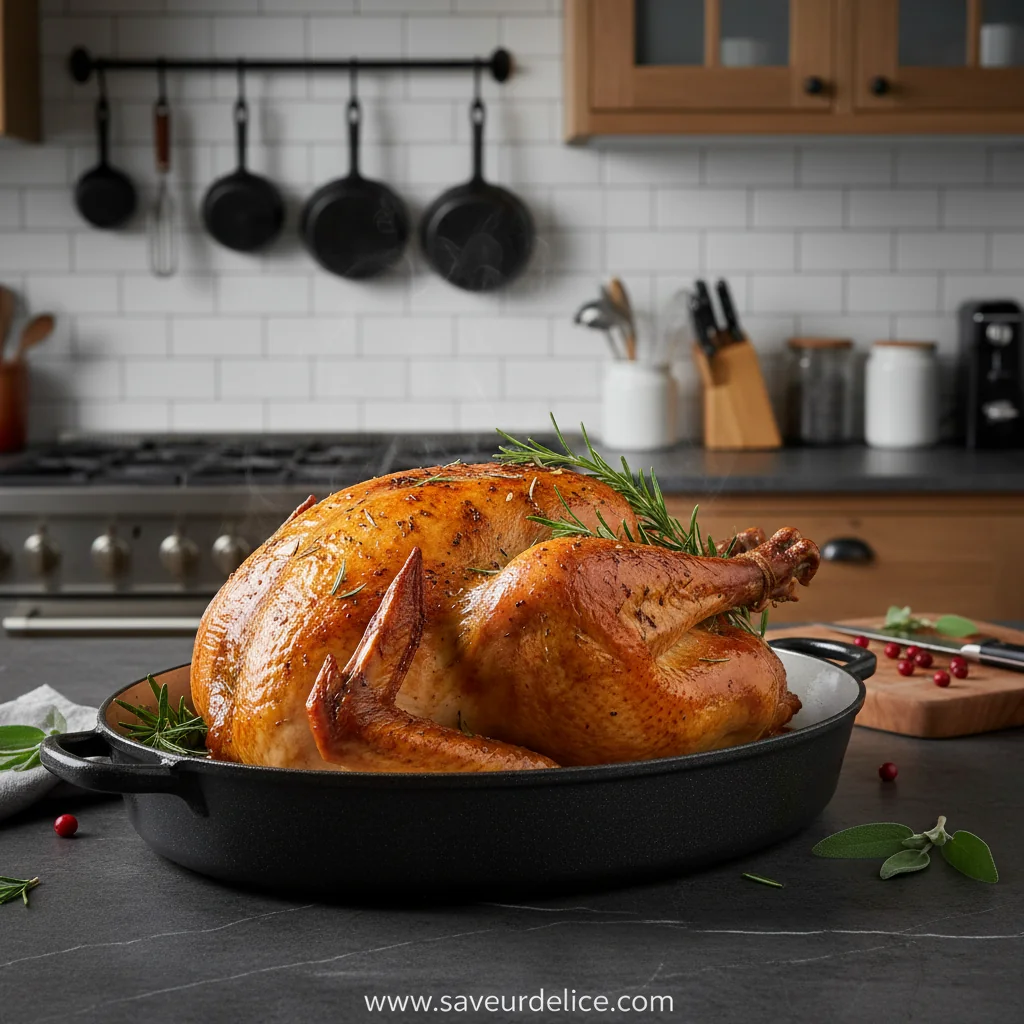 Ma Dinde Rôtie de Thanksgiving Parfaite : Tendre et Juteuse