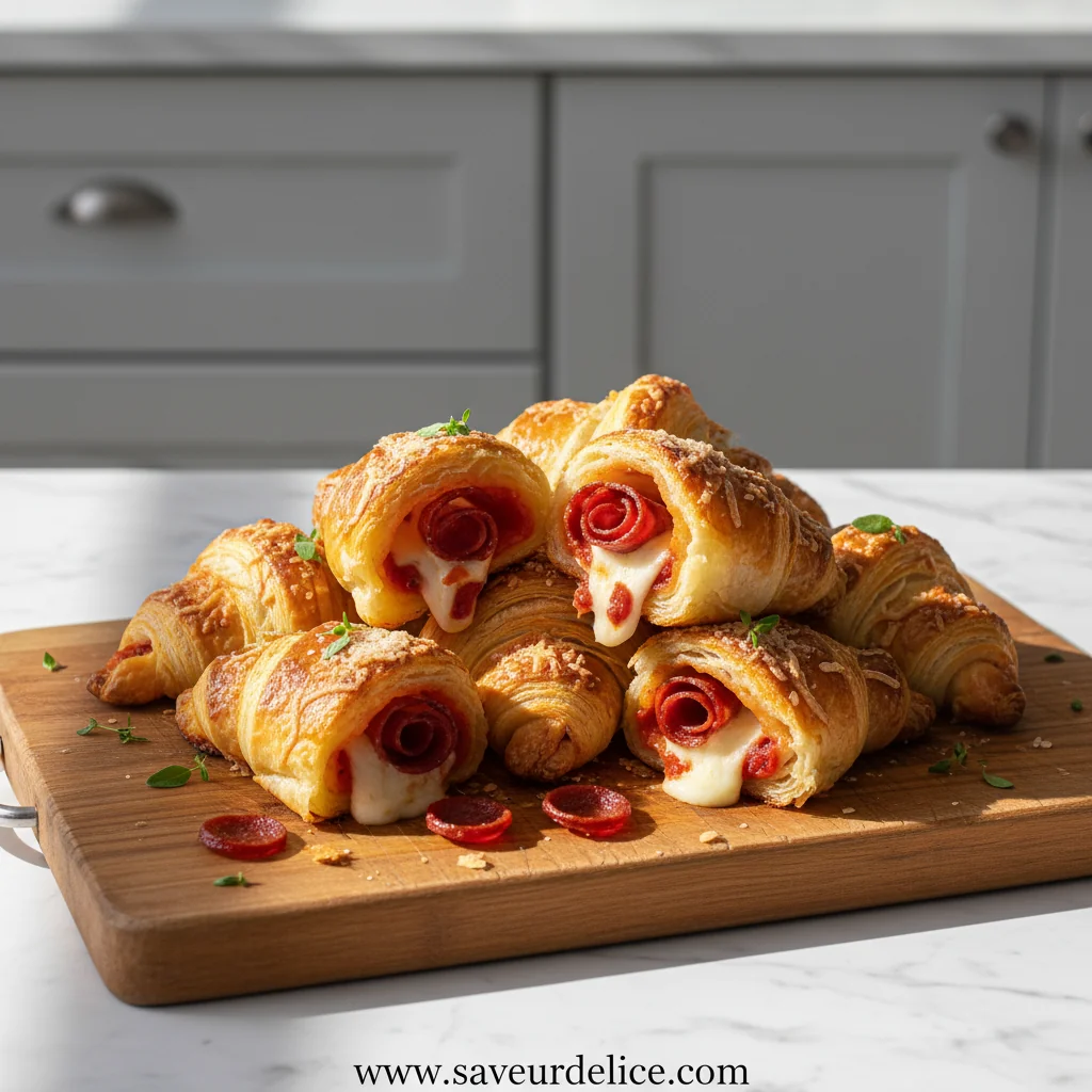 Mini Croissants Pizza : La Petite Gourmandise qui Fait Fondre