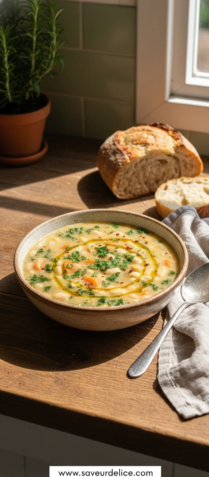 Soupe Toscane aux Haricots Blancs et Chou Kale, le Rêve Réconfortant