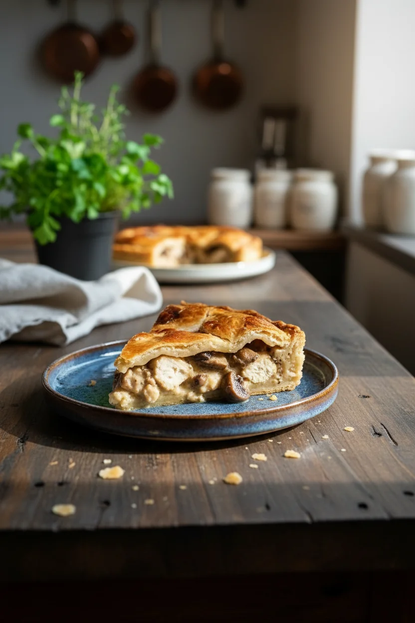Tourte Poulet Champignons : Recette Facile et Maison - feature image