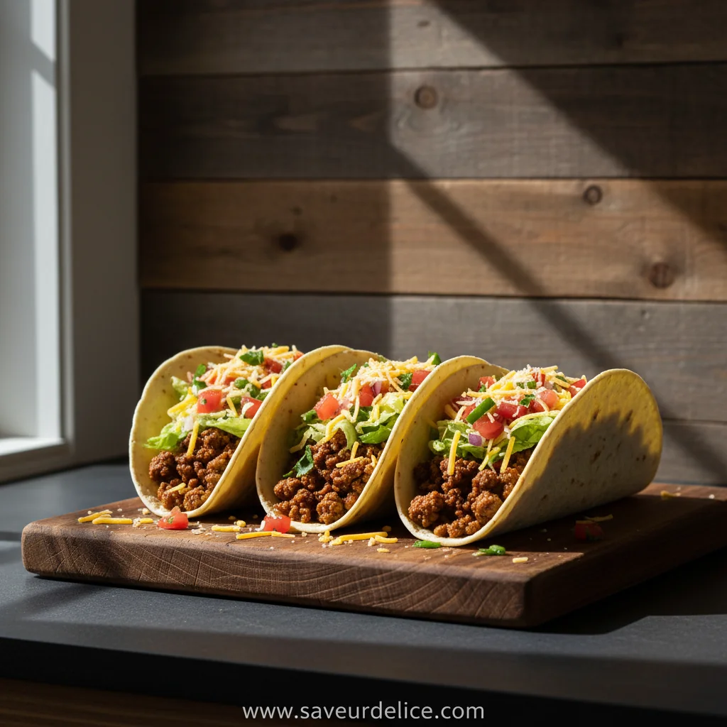 Tacos à la Viande Hachée : La Recette Réconfortante de Mon Enfance