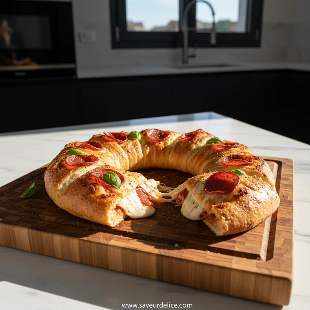 Couronne de Pizza à Partager : Un Air de Fête à Table