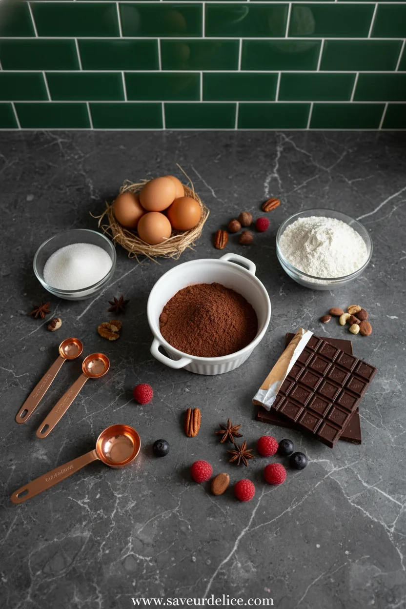 Bûche de Noël au Chocolat : Ma Recette Douce et Réconfortante - ingredients preparation