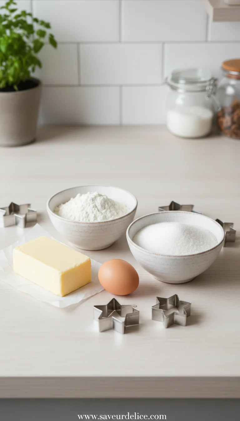 Sablés de Noël Décorés : Ma Recette Douce et Épicée - ingredients preparation