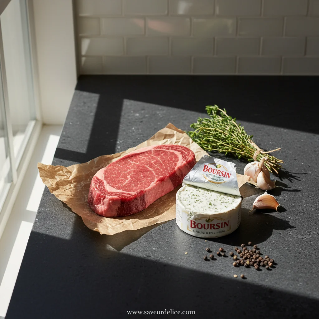 Filet Mignon au Boursin en Croûte Dorée - ingredients preparation