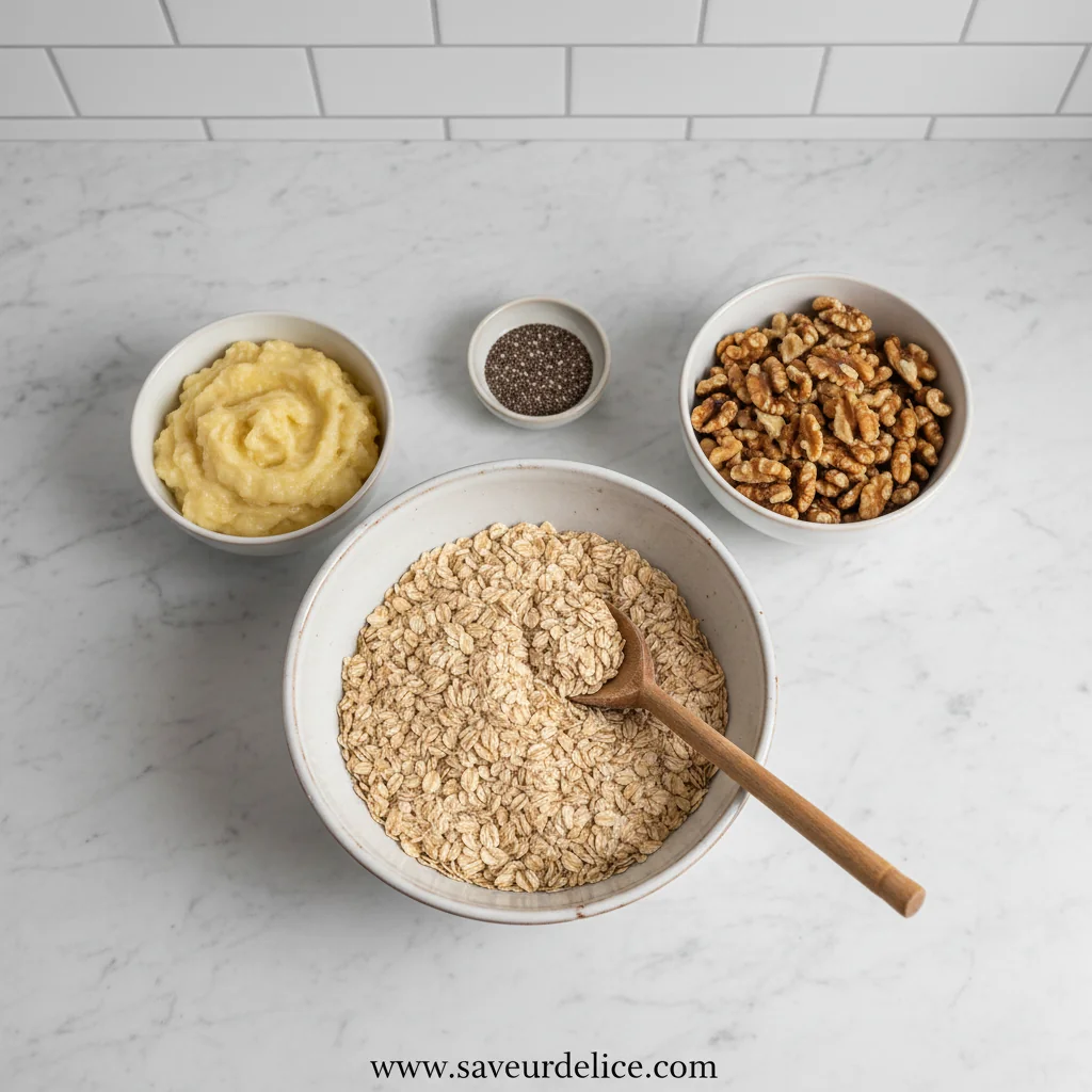 Cookies Moelleux du Matin : Une Douceur Saine pour le Petit-Déjeuner - ingredients preparation