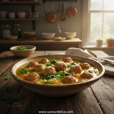 Soupe de Mariage Italienne : Un Bol de Tendresse et de Saveurs