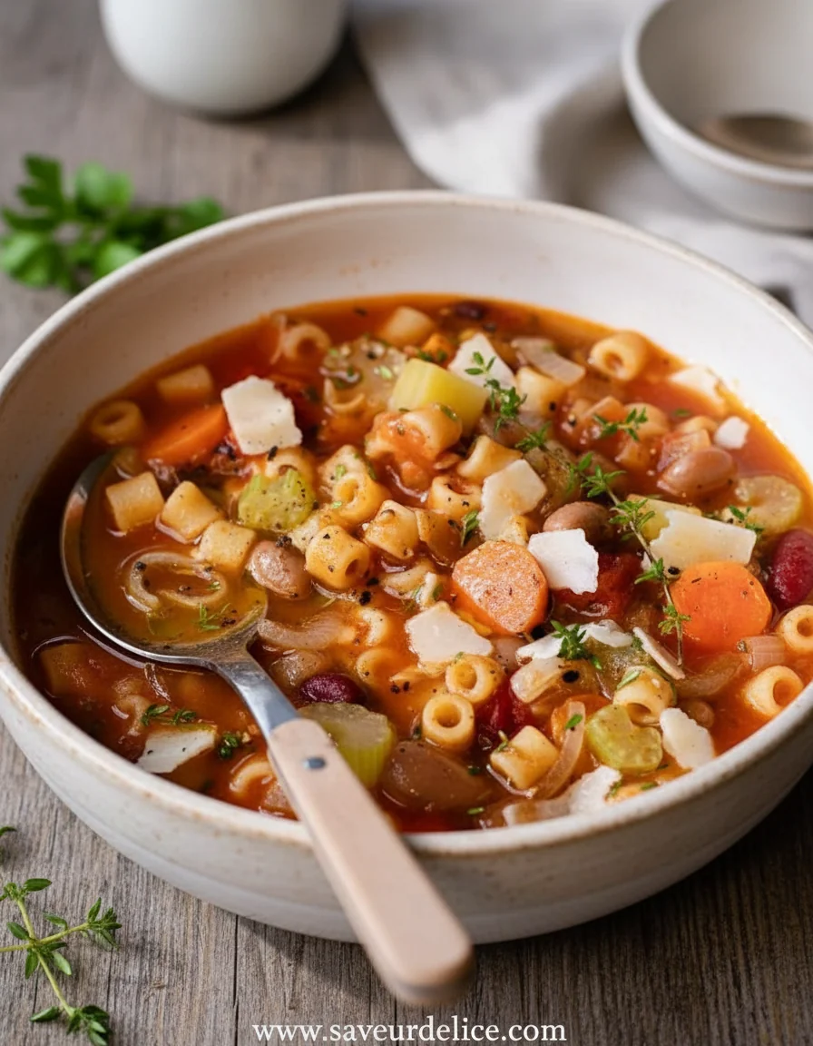 Soupe Minestrone Italienne : La Recette Authentique et Réconfortante - ready to serve