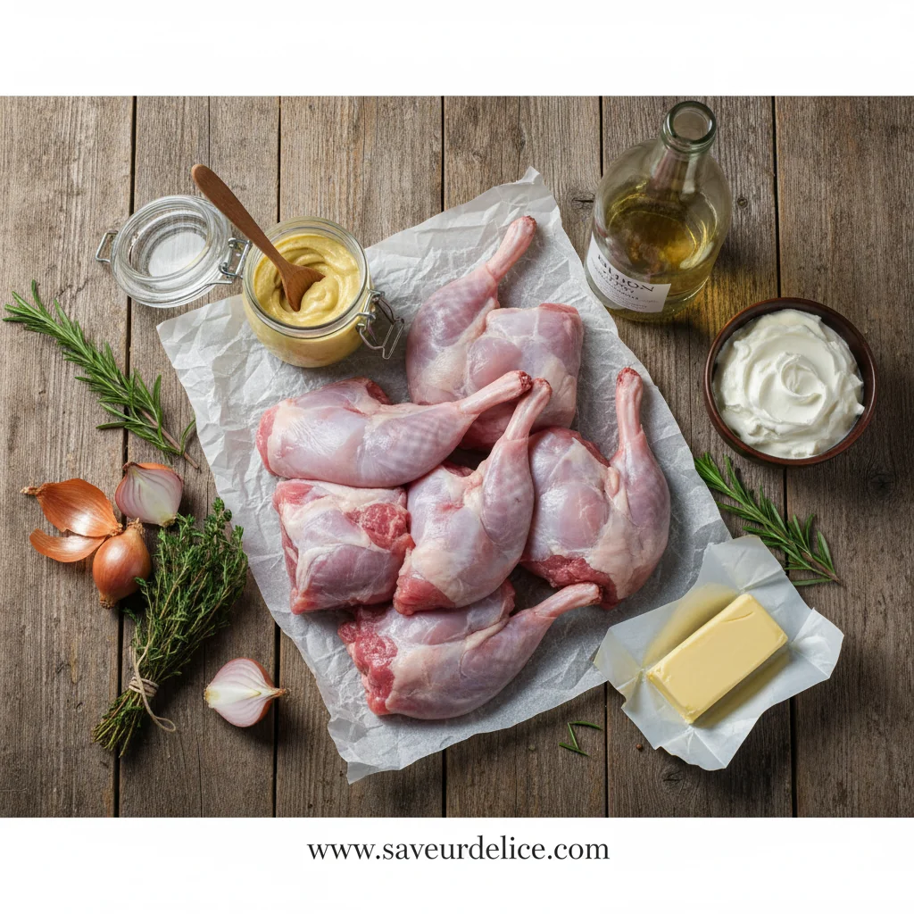 Lapin à la Moutarde: La Recette Classique et Réconfortante - ingredients preparation