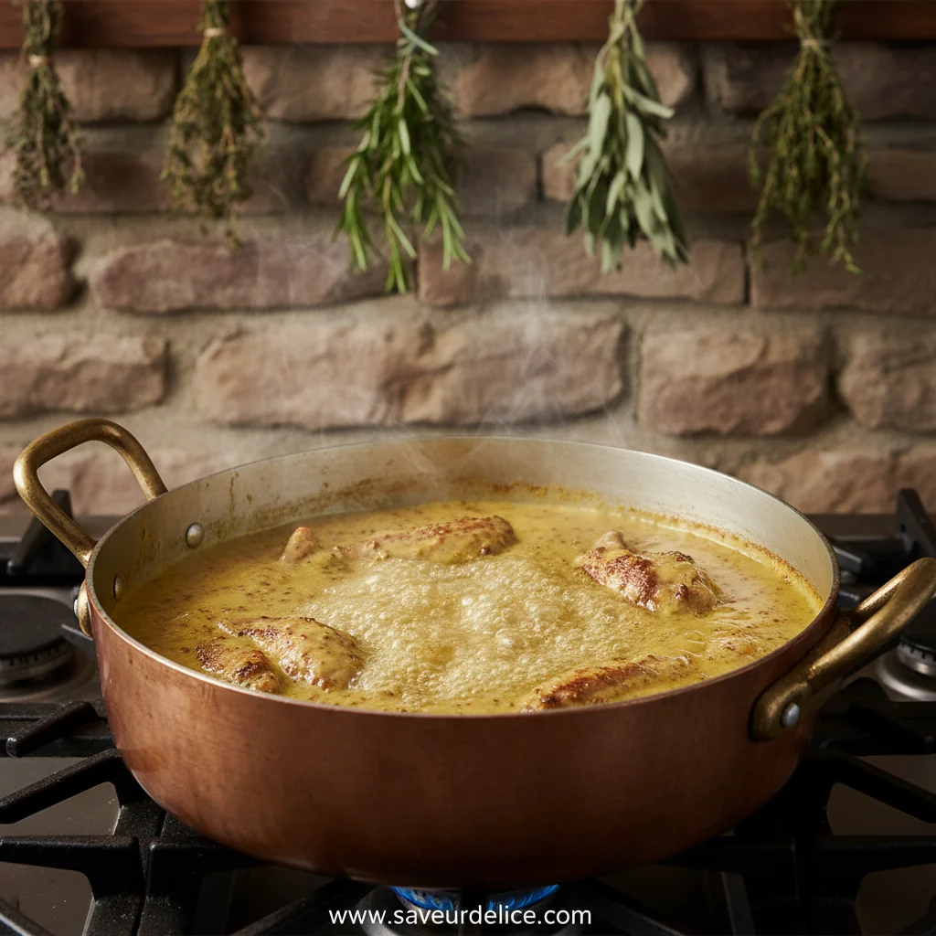 Lapin à la Moutarde: La Recette Classique et Réconfortante - cooking process