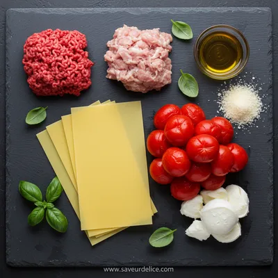 Lasagnes Napolitaines Authentiques : Ma Recette Secrète - ingredients preparation