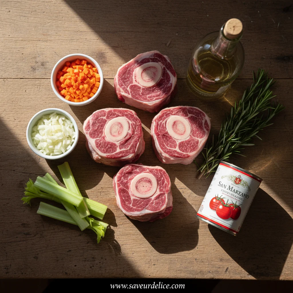 Osso Buco à la Milanaise : Une Douce Étreinte Italienne - ingredients preparation