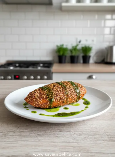 Patate Douce Rôtie en Croûte de Graines, Sauce Tahini et Érable - ready to serve