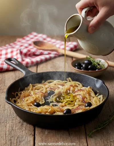 Pissaladière Provençale - cooking process