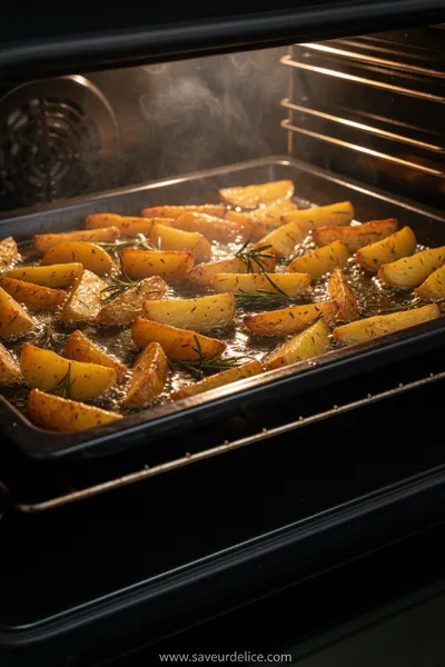 Mes Pommes de Terre Rôties au Four : Le Secret d'un Croustillant Parfait - cooking process