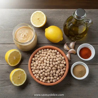 Recette de Houmous Crémeux : Mon Obsession Maison - ingredients preparation