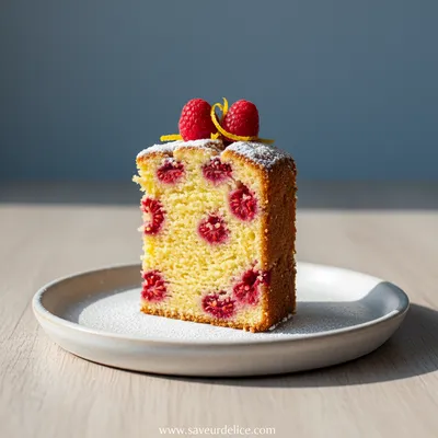 Gâteau Moelleux à la Ricotta, Framboises et Citron