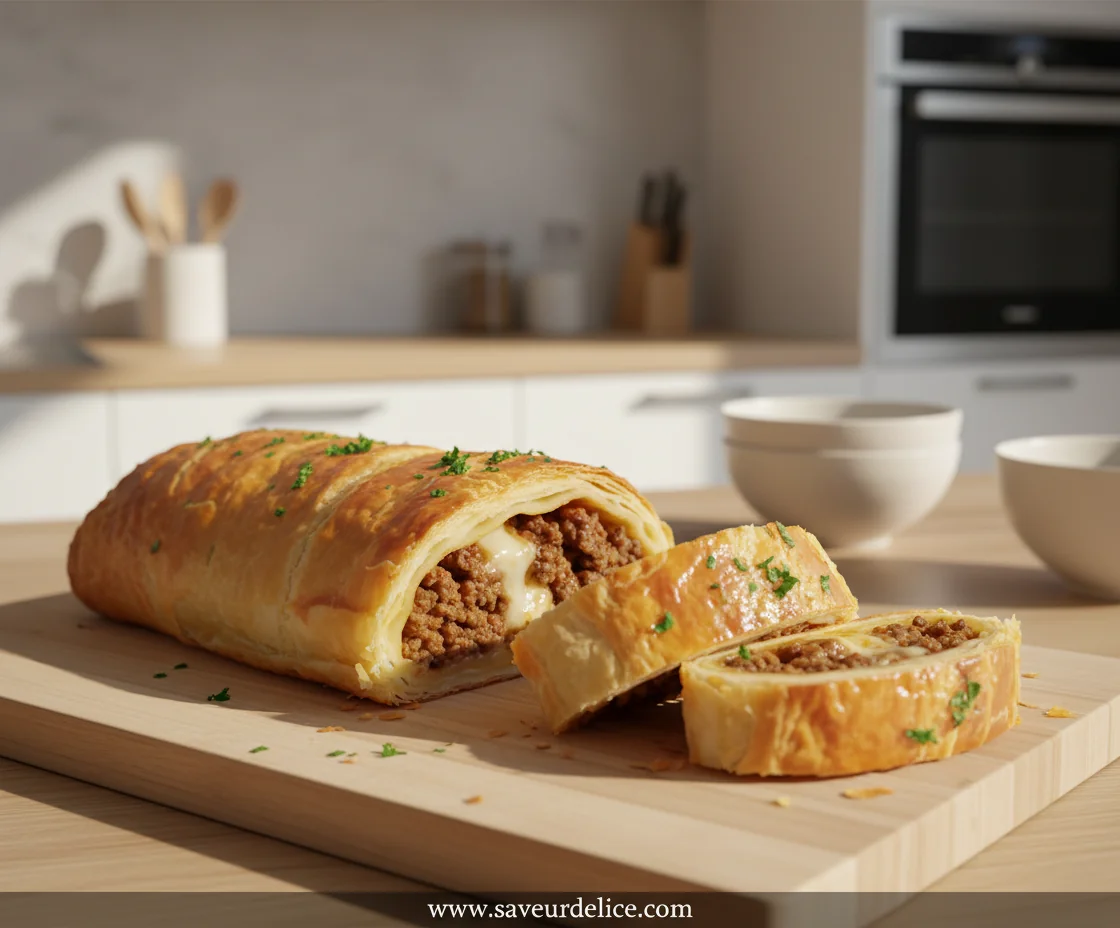 Roulé Feuilleté à la Viande Hachée : La Recette Tendre et Réconfortante - feature image