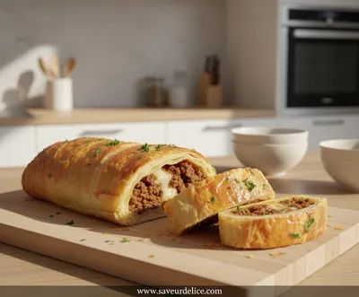 Roulé Feuilleté à la Viande Hachée : La Recette Tendre et Réconfortante