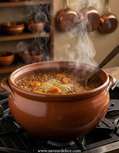 Soupe de Lentilles à la Grecque (Fakes) : Un Voyage Sensoriel et Réconfortant - cooking process