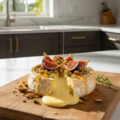 Camembert Farcie aux Figues, Pistaches et Noix